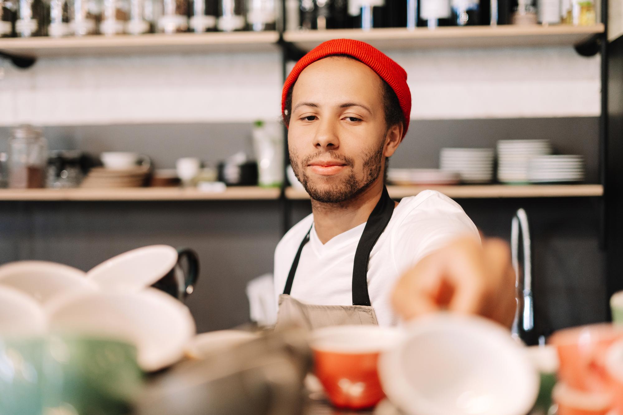 Portrait of assistant chef in apron